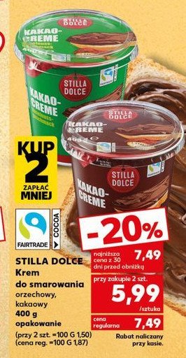 Krem do smarowania orzechowy Stilla dolce promocja