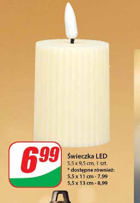 Świeca led 5.5 x 11 cm promocja