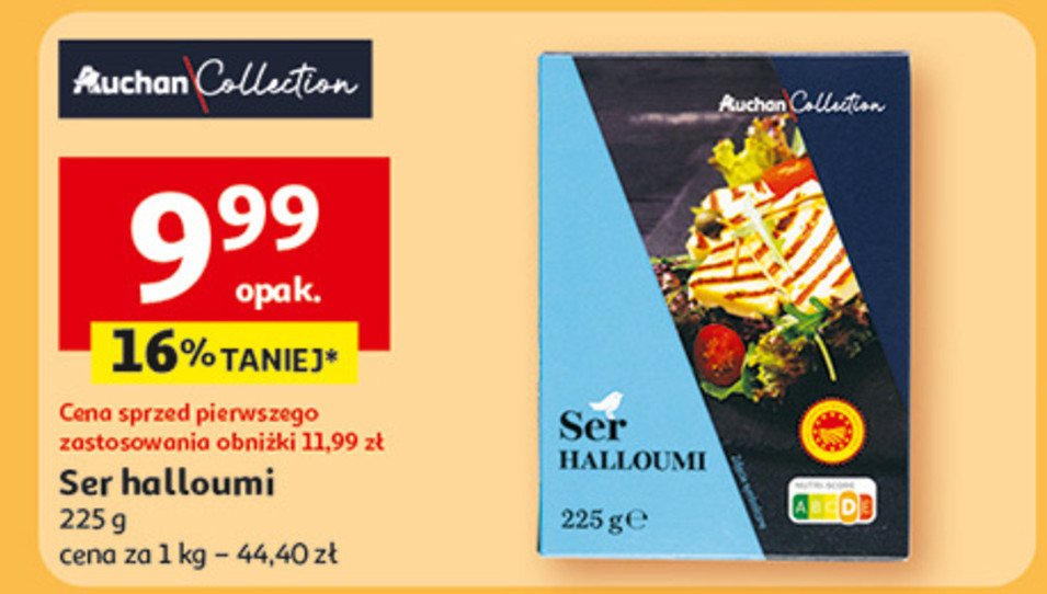 Ser halloumi AUCHAN COLLECTION promocja w Auchan