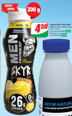 Jogurt tarta cytrynowa Bakoma men skyr protein promocja