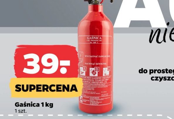 Gaśnica 1 kg promocja w Netto