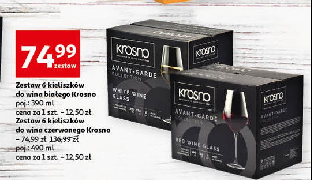 Komplet kieliszków do wina białego 390 ml avant grande Krosno s.a. promocje