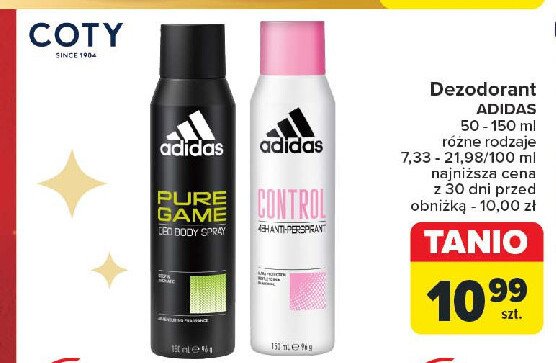 Dezodorant cool & care Adidas control ultra protection Adidas cosmetics promocja w Carrefour Market