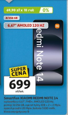 Smartfon XIAOMI REDMI NOTE 14 promocja w Auchan