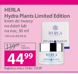 Krem do twarzy na dzień spf 15 Herla hydra plants promocja