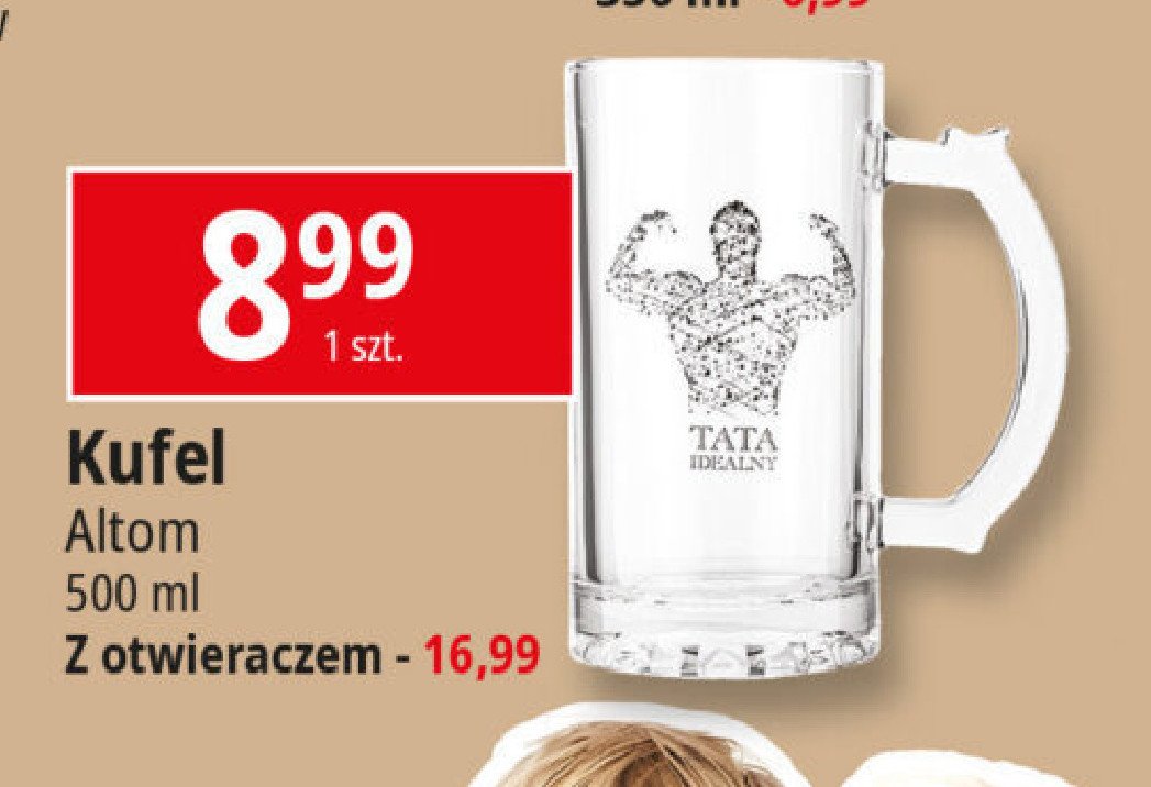 Kufel 500 ml z otwieraczem Altom promocja