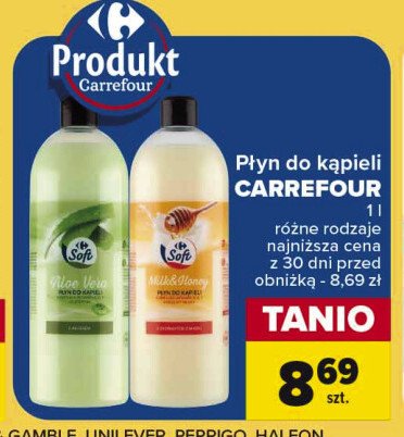 Płyn do kąpieli milk&honey Carrefour soft promocja