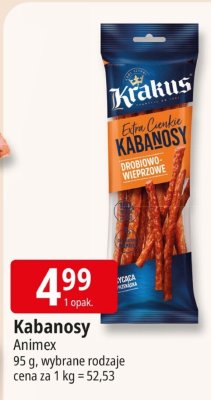 Kabanosy Extra Cienkie Drobiowo-Wieprzowe promocja w Leclerc