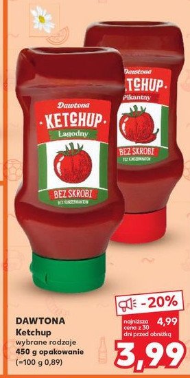 Ketchup pikantny Dawtona promocja w Kaufland