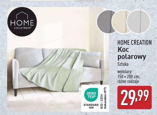 Koc polarowy 150 x 200 cm Home creation promocja w Aldi