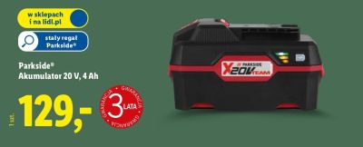 Parkside® Akumulator 20 V, 4 Ah promocja w Lidl