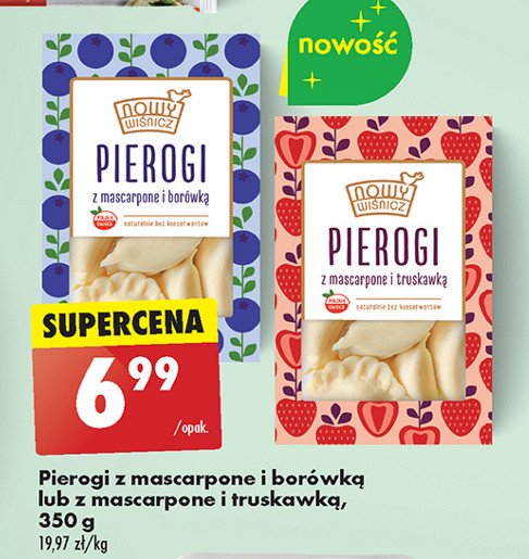 Pierogi z mascarpone i borówką Nowy wiśnicz promocja