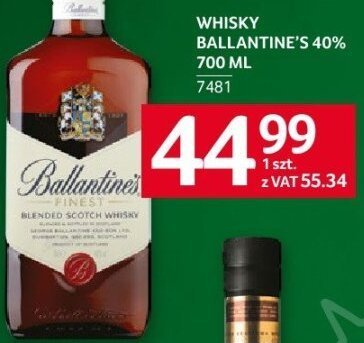 Whisky Ballantine's 40% 700 ml promocja w Selgros