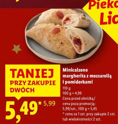 Minicalzone margherita z mozzarellą i pomidorkami promocja w Lidl
