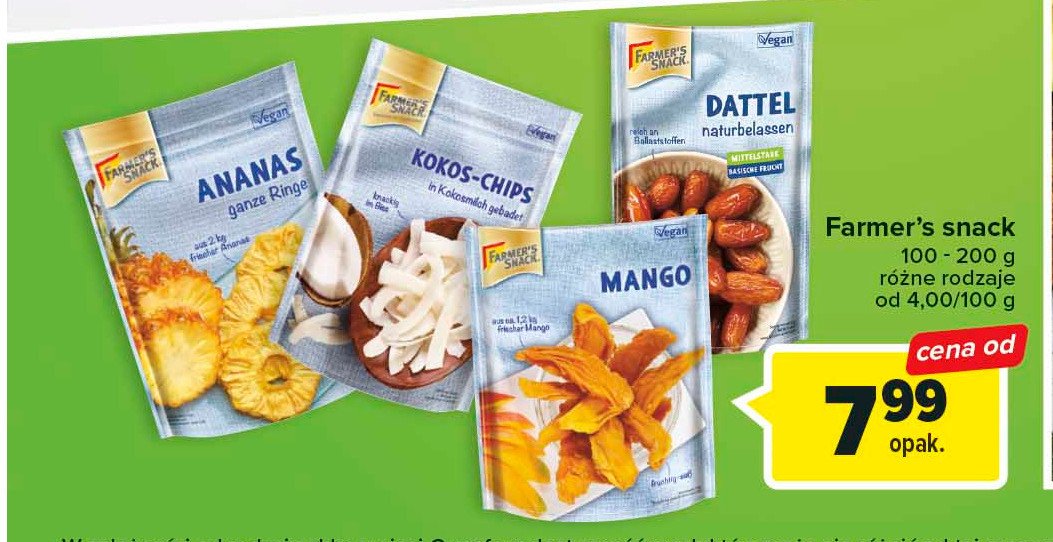 Mango plastry suszone Farmer's snack promocja
