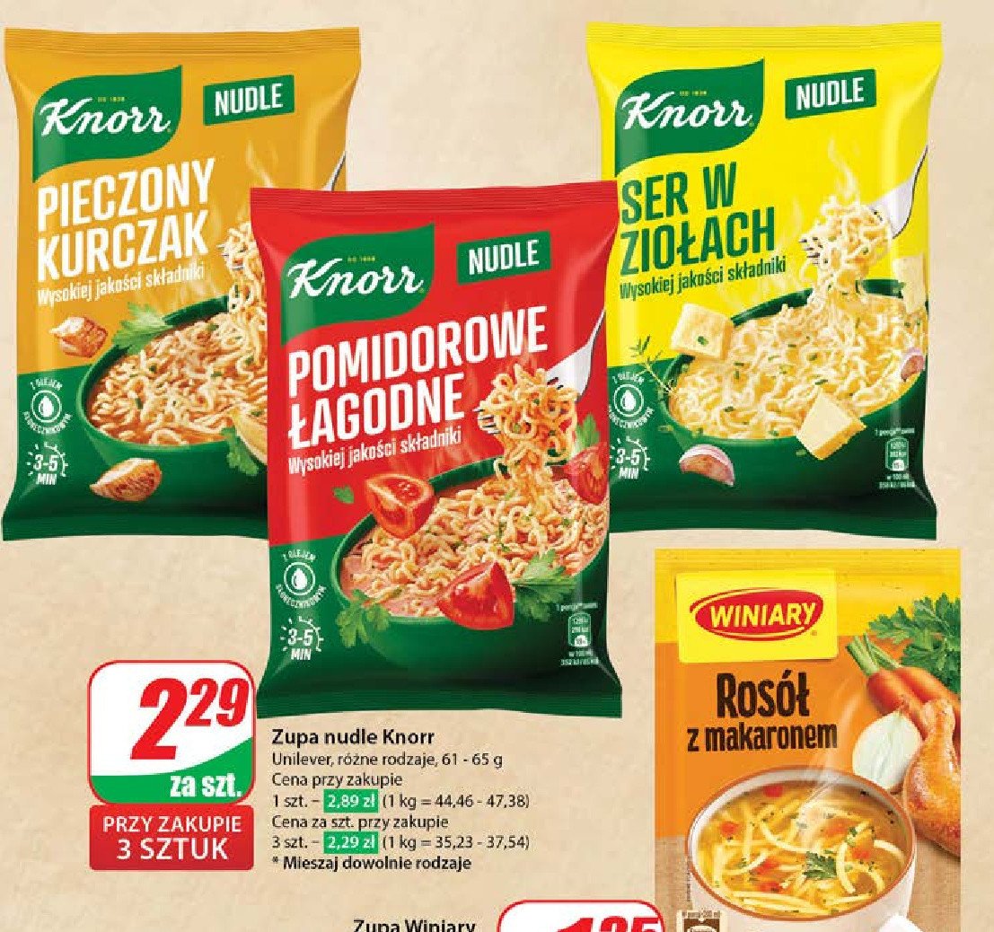 Ser w ziołach Knorr promocja w Dino