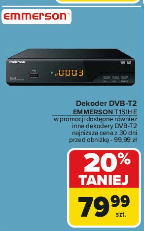 Dekoder t151he Emmerson promocja w Carrefour