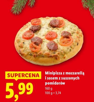  Minipizza z mozzarellą i sosem z suszonych pomidorów promocja w Lidl