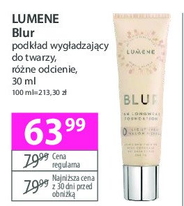 Podkład wygładzający 0 light ivory LUMENE BLUR promocja