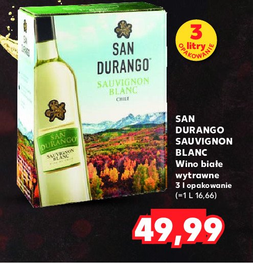 Wino SAN DURANGO SAUVIGNON BLANC promocja