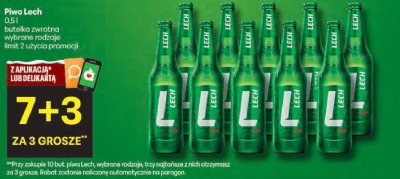 Piwo Lech promocja w Delikatesy Centrum