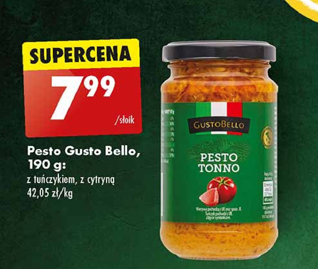 Pesto z tuńczykiem Gustobello promocja