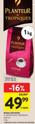 Kawa ziarnista PLANTEUR DES TROPIQUES Intense 1 kg promocja w Intermarche