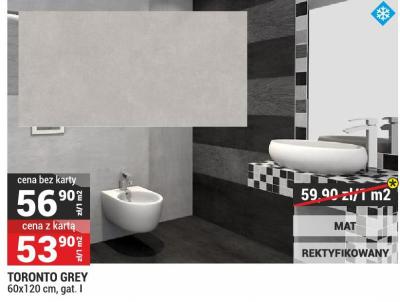 Płytka TORONTO GREY 60x120 cm gat. I promocja w Merkury Market