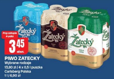 Piwo Żatecky wybrane rodzaje promocja w Chorten