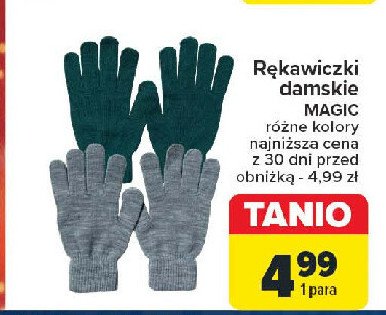 Rękawiczki damskie magic promocja w Carrefour Market