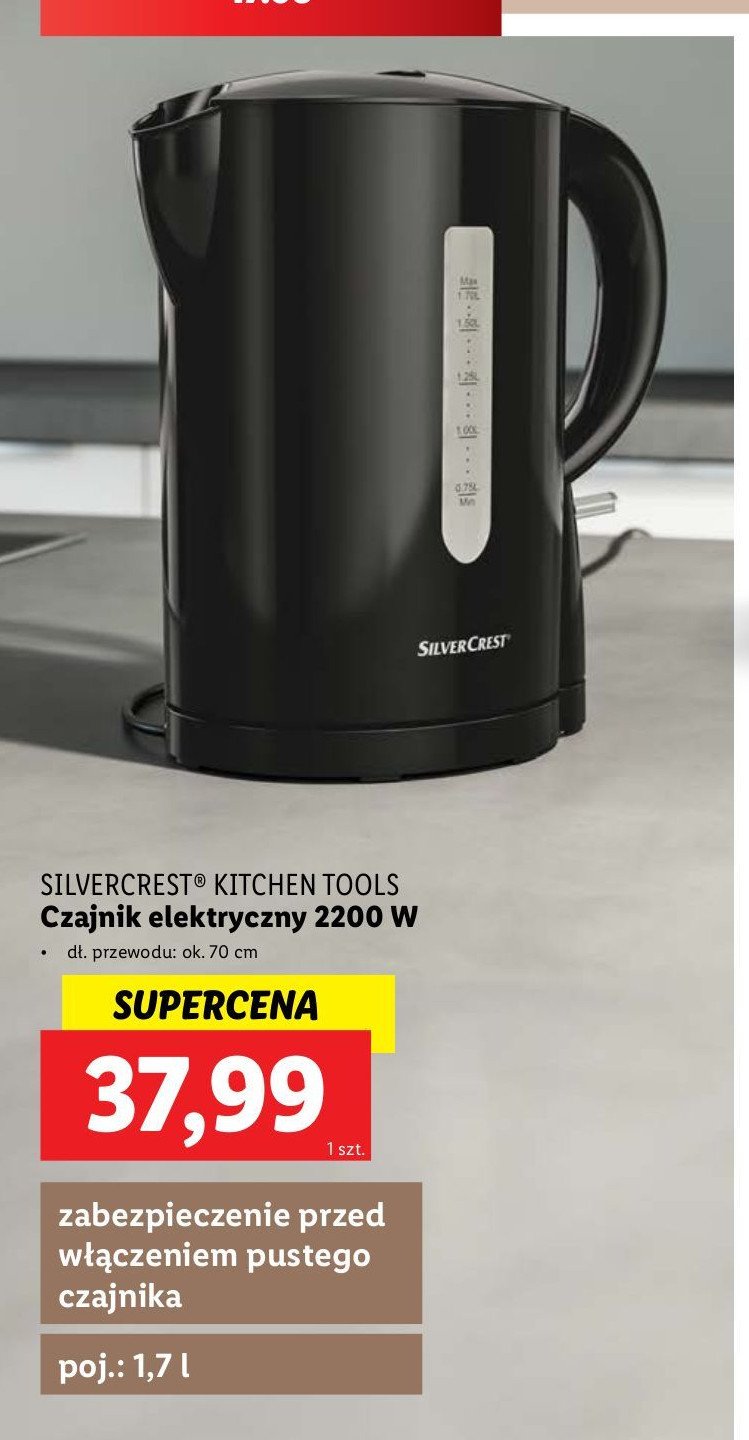 Czajnik elektryczny 2200 w Silvercrest promocja