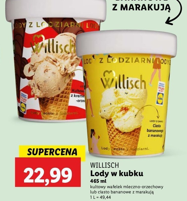 Lody ciasto bananowe z marakują Willisch promocja