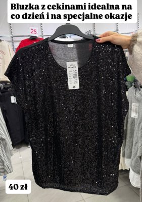 Bluzka damska z cekinami promocja w Pepco