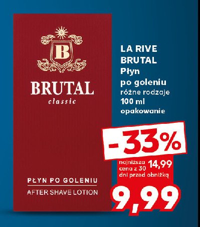 Płyn po goleniu classic La rive brutal promocja w Kaufland