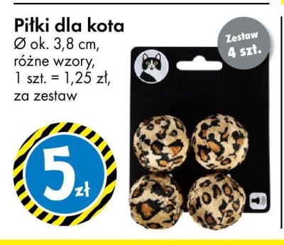 Piłki dla kota różne wzory promocja w Tedi
