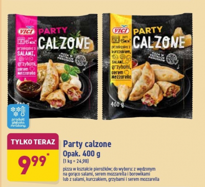 Pizza w kształcie pierożków z salami serem i borowikami Vici promocja w Intermarche