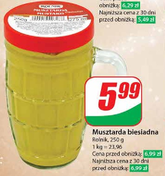 Musztarda biesiadna Rolnik promocja w Dino