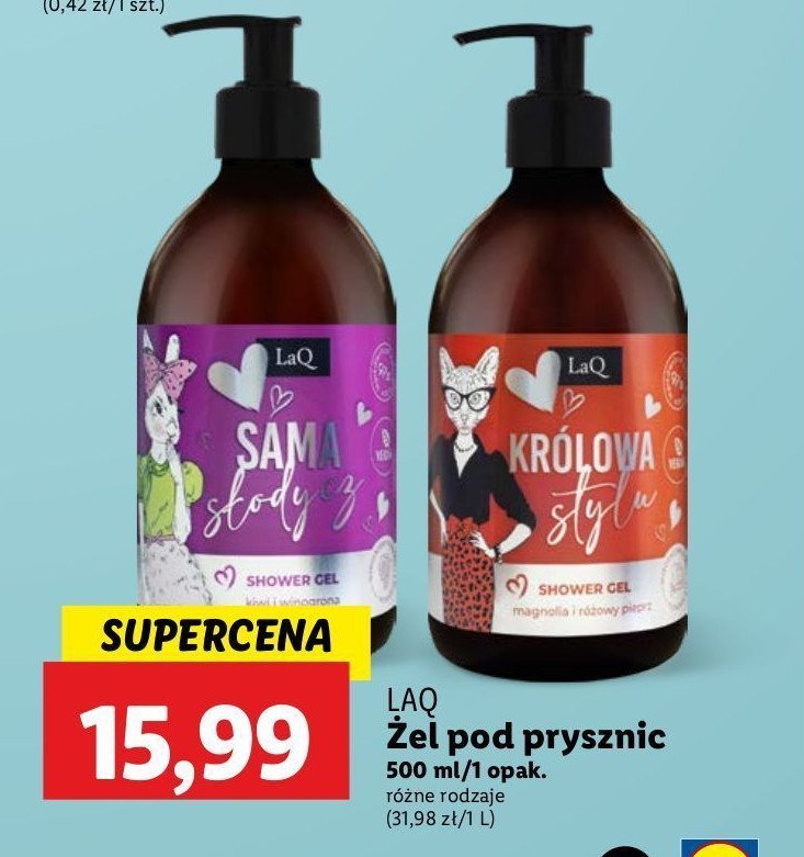 Żel pod prysznic sama słodycz Laq promocja w Lidl