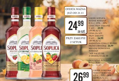 Likier Soplica różne rodzaje promocja w Dino