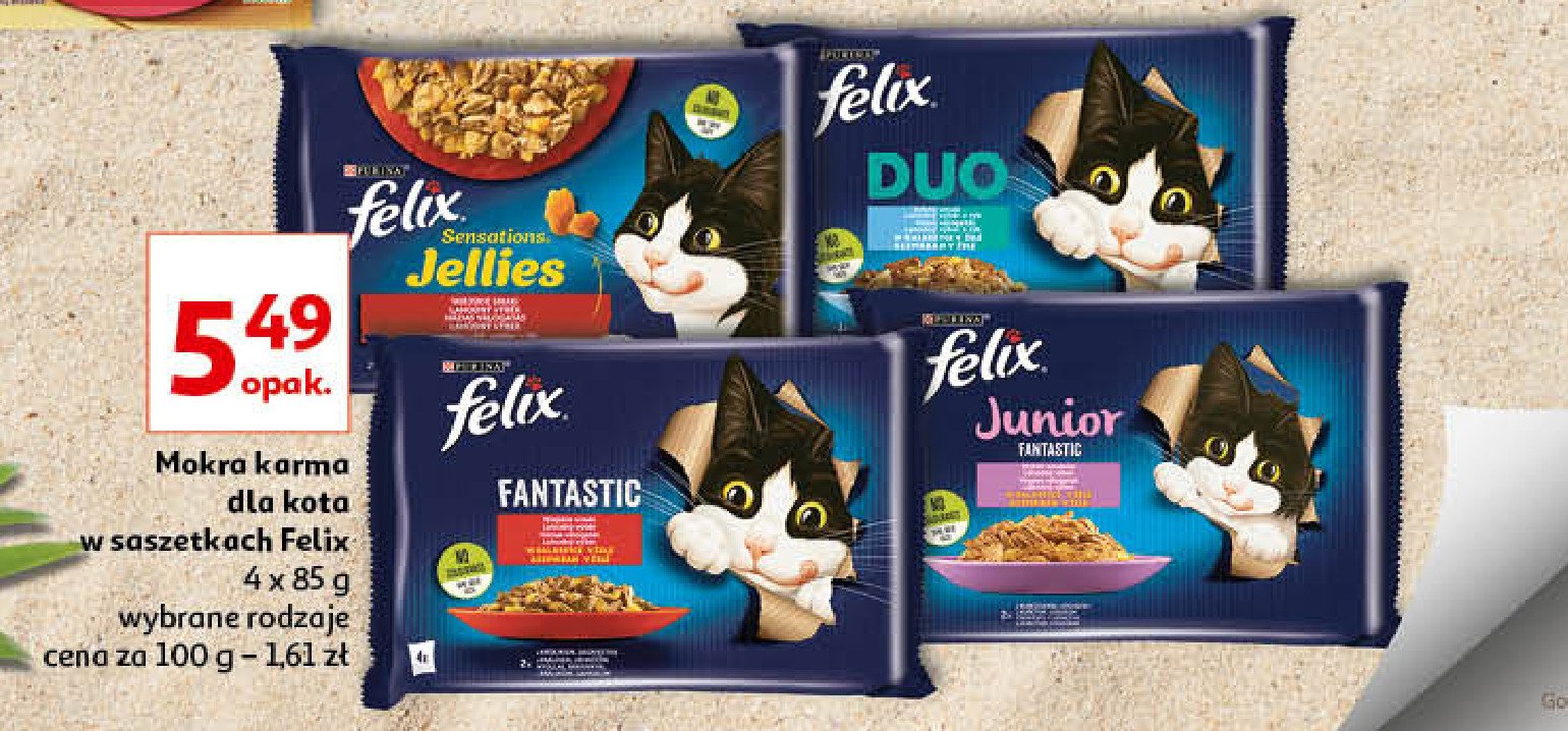 Karma dla kota wybór rybnych smaków Purina felix fantastic duo promocja