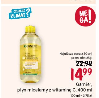 Płyn micelarny z witaminą c Garnier skin naturals promocja