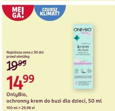 Krem do buzi OnlyBio, ochronny dla dzieci, 50 ml promocja w Rossmann