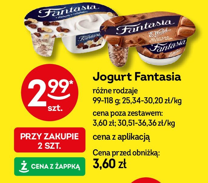 Jogurt z płatkami w czekoladzie Danone fantasia promocja w Żabka