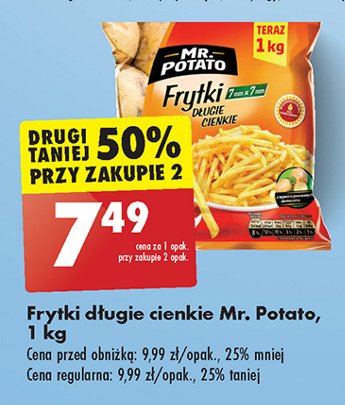 Frytki długie cienkie Mr. potato promocja w Biedronka