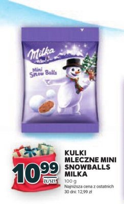 Kulki mleczne mini Snowballs Milka promocja w Stokrotka