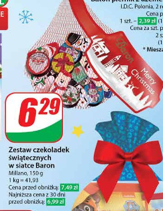 Czekoladki świąteczne Baron promocja w Dino