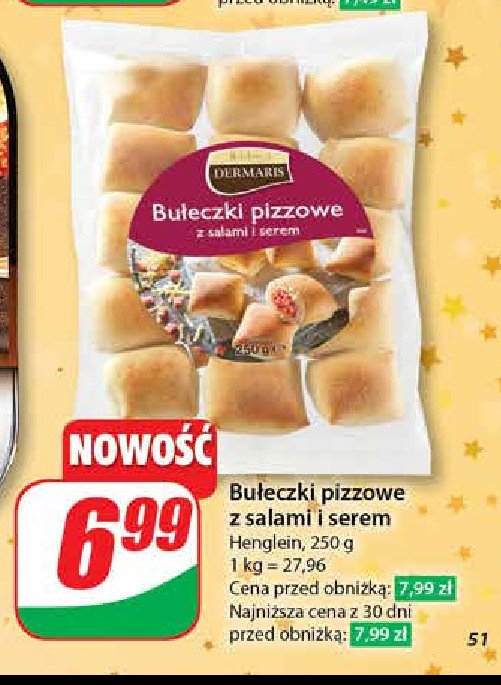 Bułeczki pizzowe z salami i serem Dermaris promocja