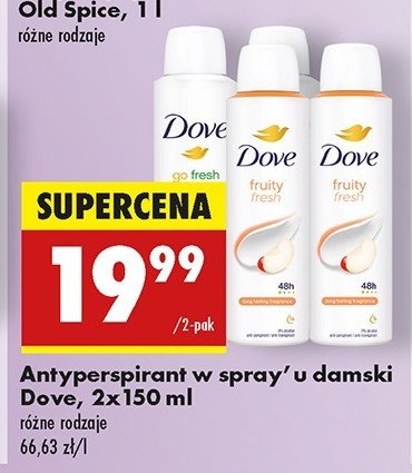 Dezodorant fruity fresh Dove promocja w Biedronka