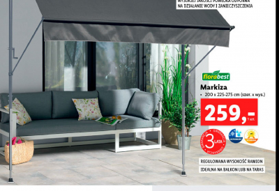 Markiza 200 x 225-275 cm Florabest promocja