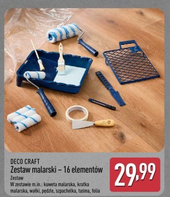 Zestaw malarski DECO CRAFT – 16 elementów promocja w Aldi